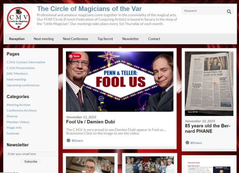 Circle of Magicians of the Var web screenshot 18112025